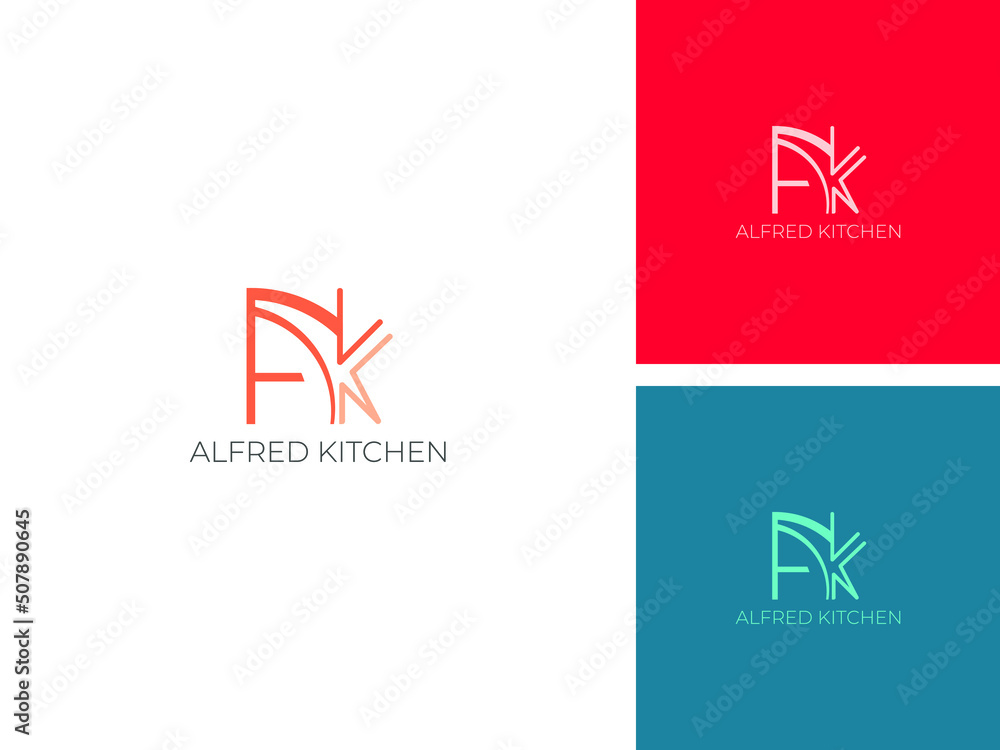 ILLUSTRATION LETTER AK LINE LOGO ICON DESIGN VECTOR ILLUSTRATION LETTER AK LINE LOGO ICON DESIGN VECTOR