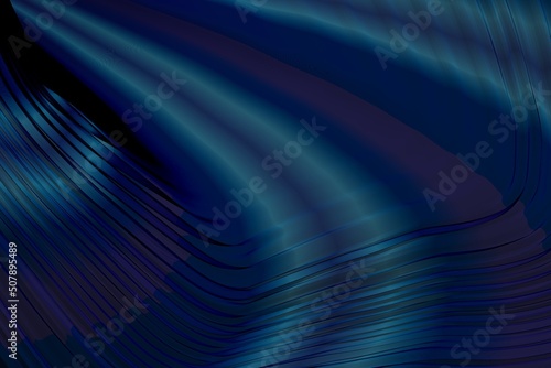 Abstract illustration of circular multicolored vibrating waves mostly cold color spectrum