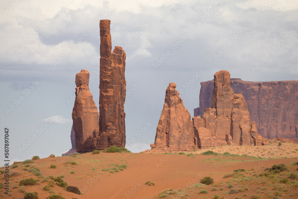 Yei Bi Chei Spires in Monument Valley, Arizona
