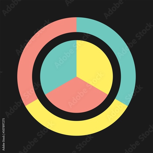 pie chart vector colorful circle diagram.