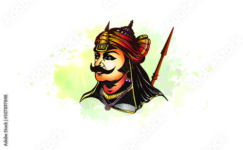 Maharana Pratap jayanti. Indian freedom fighter and Rajput King of Mewar photo