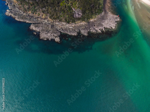 River estuary in Coopers Beach, Doubtless Bay New Zealand  photo