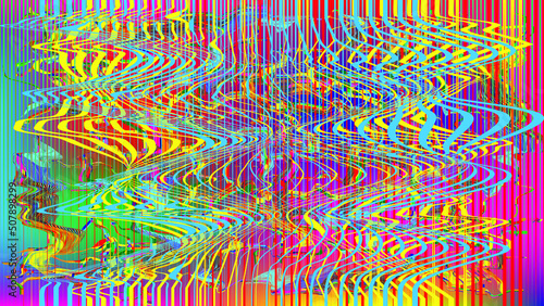 Glitch distorted geometric background . Modern art design . Noise destroyed glitched poster . Trendy defect error background with speed lines .Glitch effect .vector 