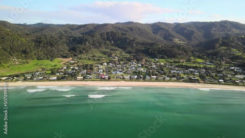 Taupo bay at high tide in New Zealand's Bay Of Plenty