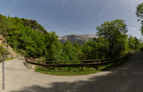 Winding road to Escuain, Aragonese Pyrenees