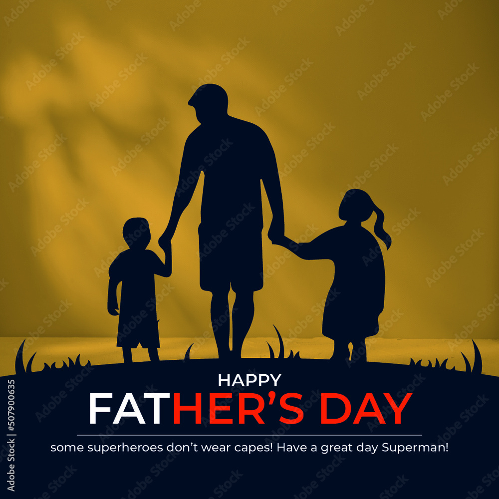 Happy Father’s Day Calligraphy greeting card banner design Happy Father’s Day Calligraphy greeting card banner design