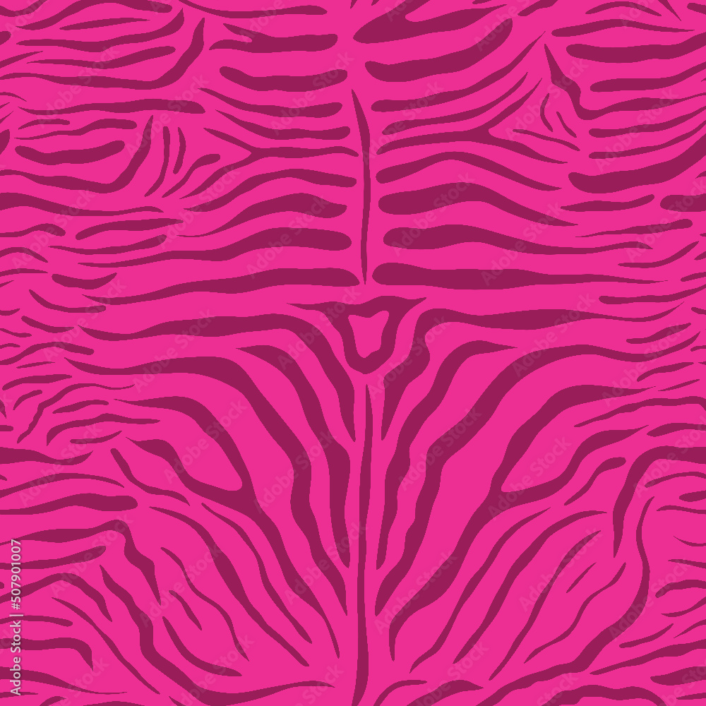 Pink Zebra Skin Animal Print Seamless Repeat Design