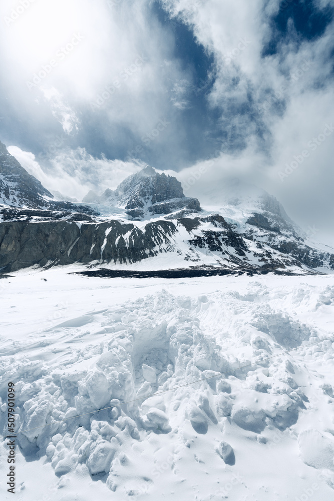 Spectacular view to Athabasca Glacier in Columbia Icefield, Jasper National Park, Alberta Canada Spectacular view to Athabasca Glacier in Columbia Icefield, Jasper National Park, Alberta Canada
