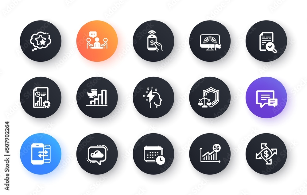 Minimal set of Brainstorming, Phone payment and Calendar flat icons for web development. Lgbt, Comment, Growth chart icons. People chatting, Inspect, Phone communication web elements. Vector Minimal set of Brainstorming, Phone payment and Calendar flat icons for web development. Lgbt, Comment, Growth chart icons. People chatting, Inspect, Phone communication web elements. Vector