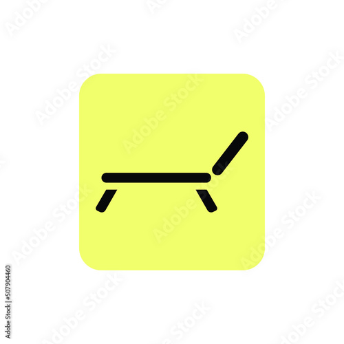 Beach chair icon in filled, thin line, outline and stroke style. Vector illustration of colored beach chairs, can be used for mobile, ui, web
