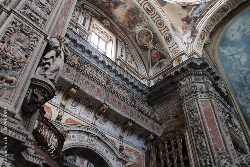 baroque church (ste catherine) in palermo in sicily (italy) 