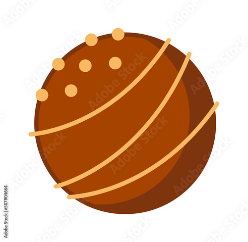 Chocolate candy icon. Vector illustration