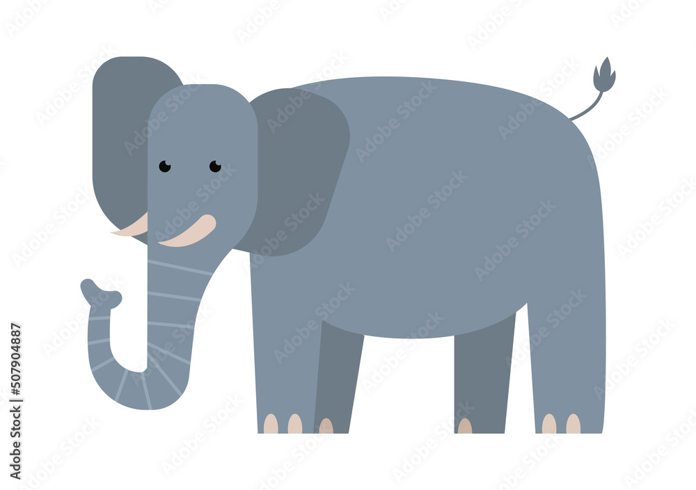 Fototapeta premium Elephant African animal. Vector illustration