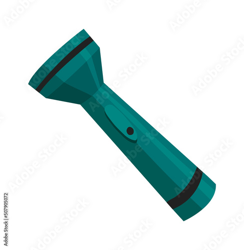 Flashlight Camping Equipment. Vector illustration