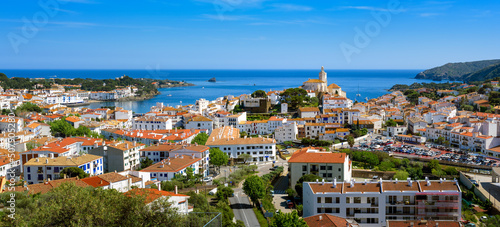 Fotografering Panorama of Cadaques town, Costa Brava, Spain