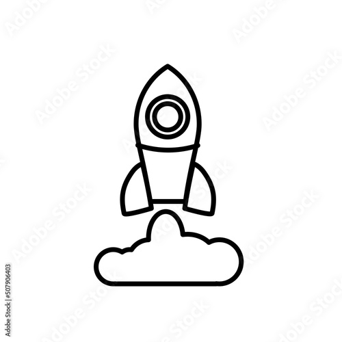  Start rakiety kosmicznej - ilustracja wektorowa