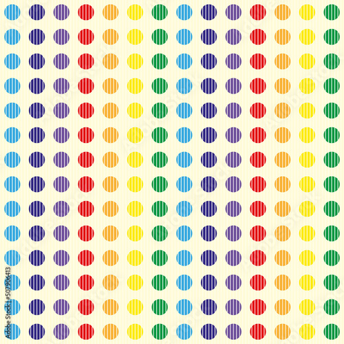 Circles of rainbow colors. Seamless background for any use.