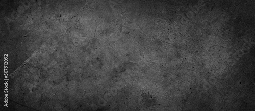 Foto Black textured dark concrete background