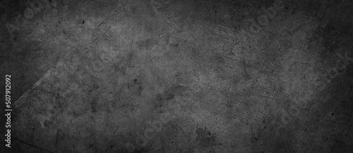 Obraz  z motywem Black textured dark concrete background