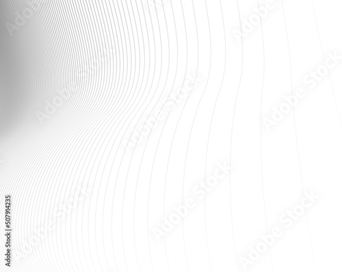 Linear abstract background  vector design 3D lines in perspective  curve and wave lines in motion  smooth and soft backdrop.