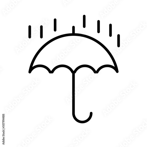 Deszcz ikona, parasol