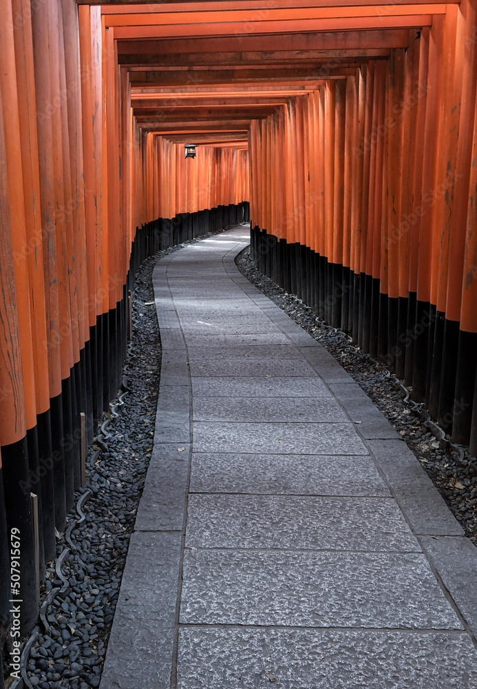 The empty spiritual path of Fushimi Inari Taisha in Kyoto, Japan The empty spiritual path of Fushimi Inari Taisha in Kyoto, Japan