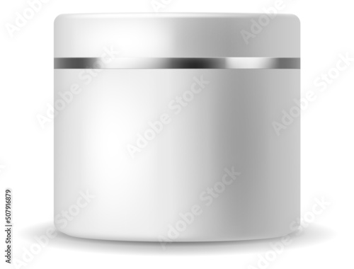 Wallpaper Mural Round plastic jar mockup. Realistic blank container Torontodigital.ca