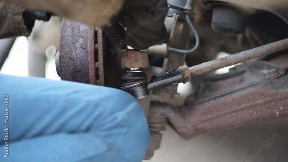 car steering repair, replacement of steering tips. car steering repair, replacement of steering tips.