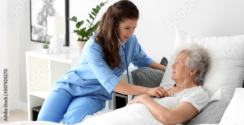 Medical worker examining se...