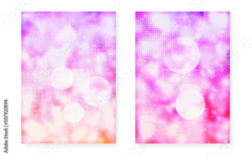 Neon Texture. Space Concept. Liquid Presentation. Dynamic Dots. Summer Flyer. Retro Pearlescent Template. Hipster Shape. Violet Round Design. Purple Neon Texture