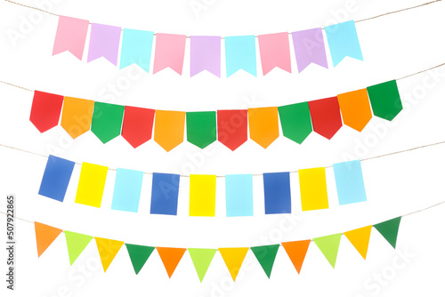 Colorful flags for Festa Ju...