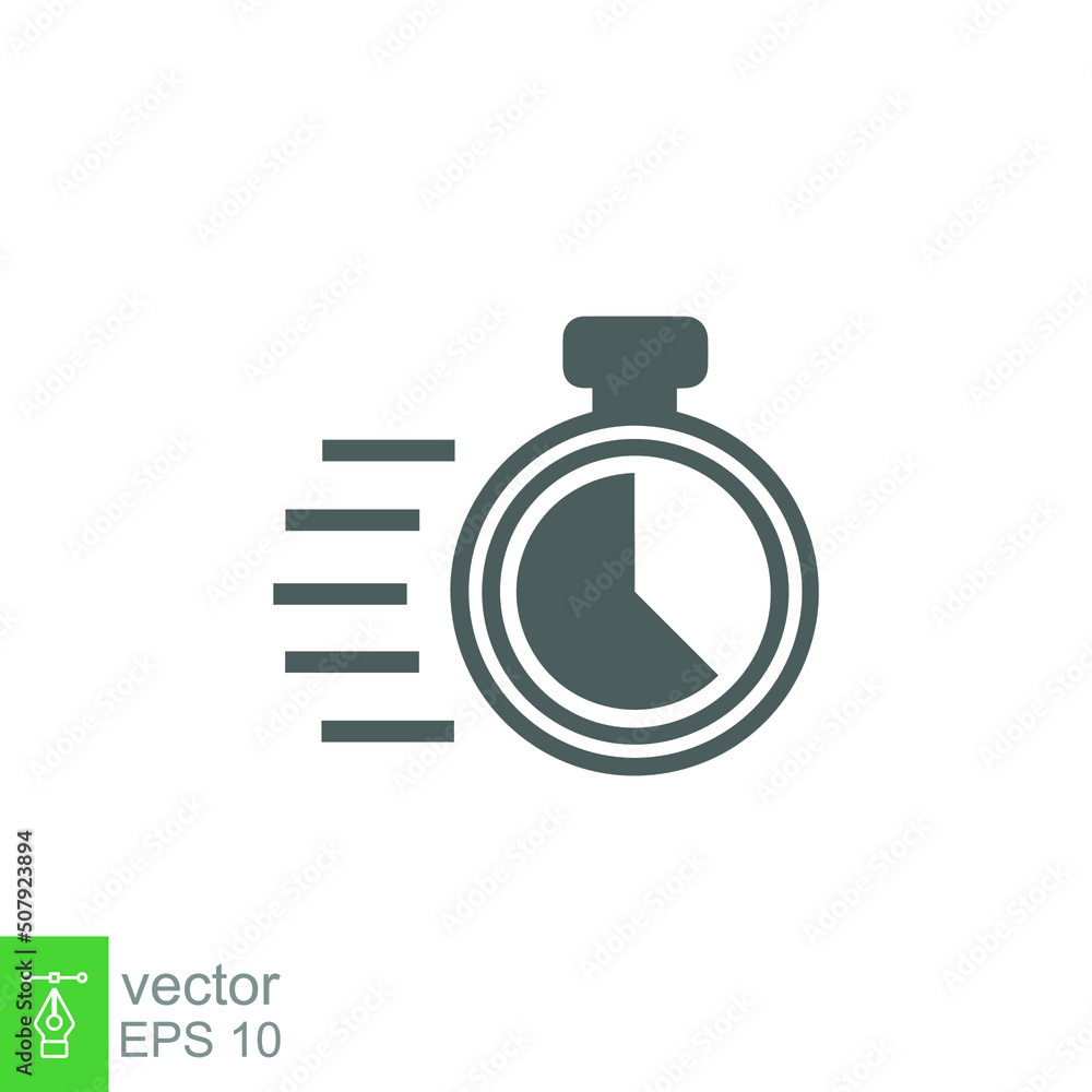Fast time icon. Quick delivery concept. Stopwatch symbol. Vector illustration isolated. EPS 10. Fast time icon. Quick delivery concept. Stopwatch symbol. Vector illustration isolated. EPS 10.