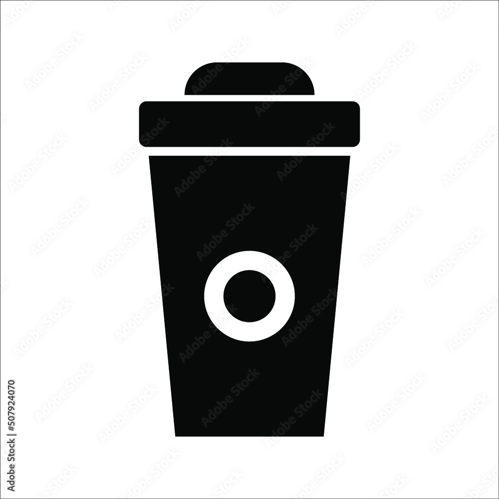 Cup icon in flat style, Drink icon, Fast food, Isolated vector illustration, on a white background. Cup icon in flat style, Drink icon, Fast food, Isolated vector illustration, on a white background.