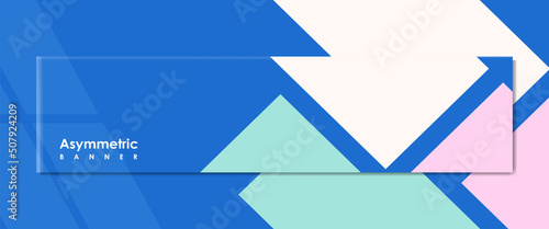 Asimetry Shape Concept Banner Template