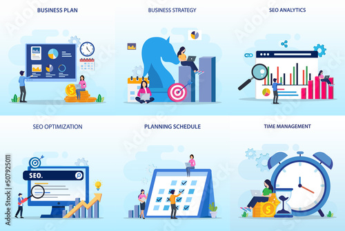 The finance or business profession make financial operations. Business plan, business strategy, seo analytics, seo optimization, planning schedule, time management.