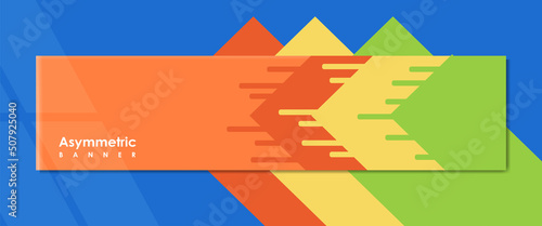Asimetry Orange Concept Banner Template
