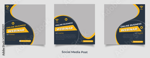 Digital marketing live webinar social media post template