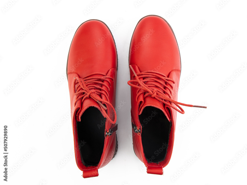 jodhpur boots isolated on white background. Top view. Fashion shoes. Photoshoot for shoe shop concept.
