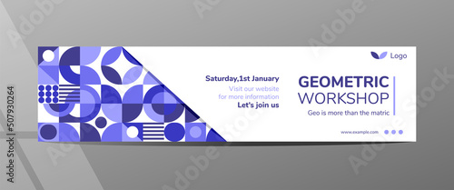 Blue Geometric Banner Template