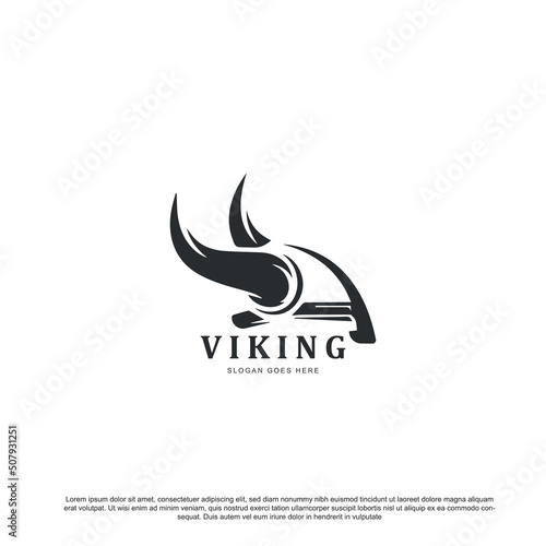 Viking Armor Helmet logo design.