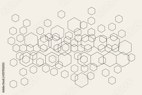 Seamless pattern of the hexagonal net, Honeycomb, honey beehive, hexagon texture banner.
