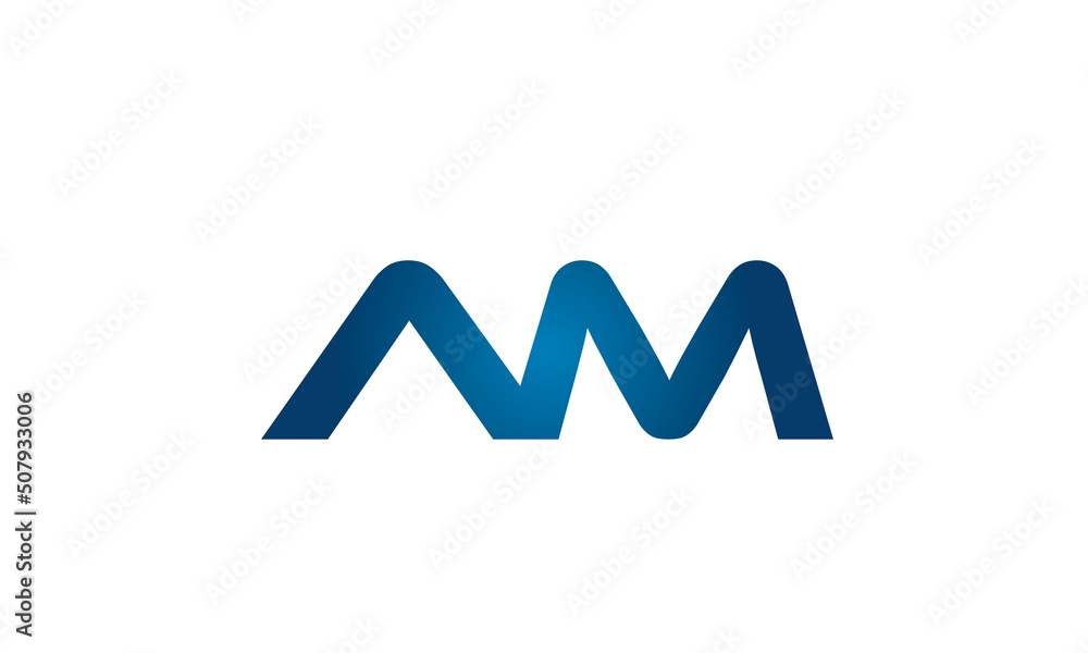 AM linked letters logo icon AM linked letters logo icon