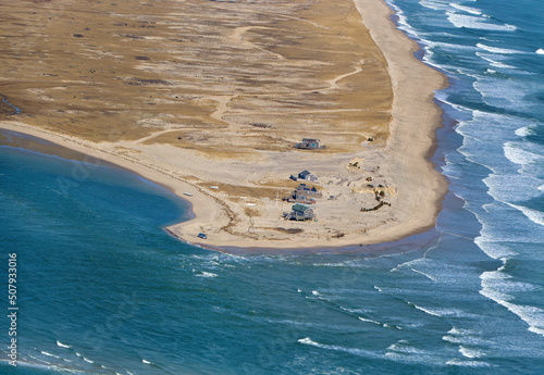 Outer Beach Camps and Cottages at Chatham, Cape Cod Aerial