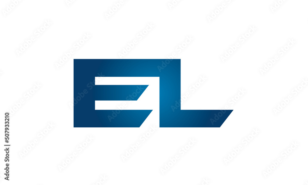 EL linked letters logo icon EL linked letters logo icon