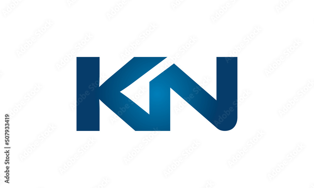 KN linked letters logo icon KN linked letters logo icon