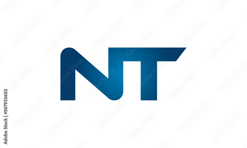 NT linked letters logo icon NT linked letters logo icon