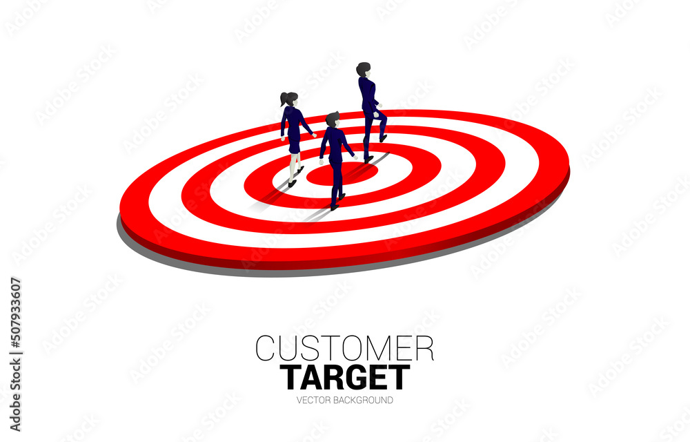 silhouette of businessman and businesswoman walking on center of dartboard . Business Concept of marketing target and customer.Company vision mission and goal. silhouette of businessman and businesswoman walking on center of dartboard . Business Concept of marketing target and customer.Company vision mission and goal.