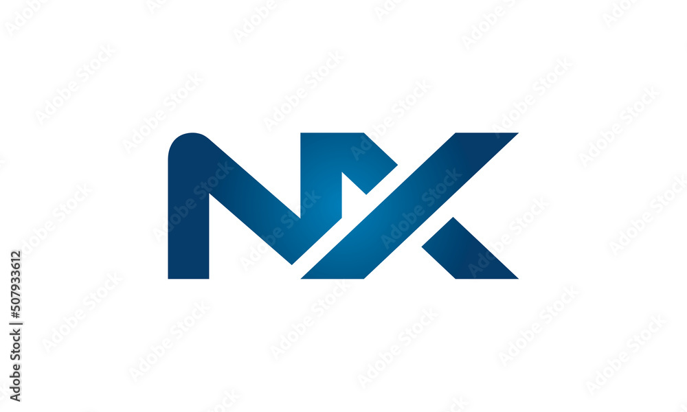 NX linked letters logo icon NX linked letters logo icon