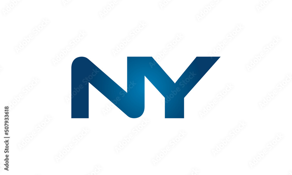 NY linked letters logo icon NY linked letters logo icon