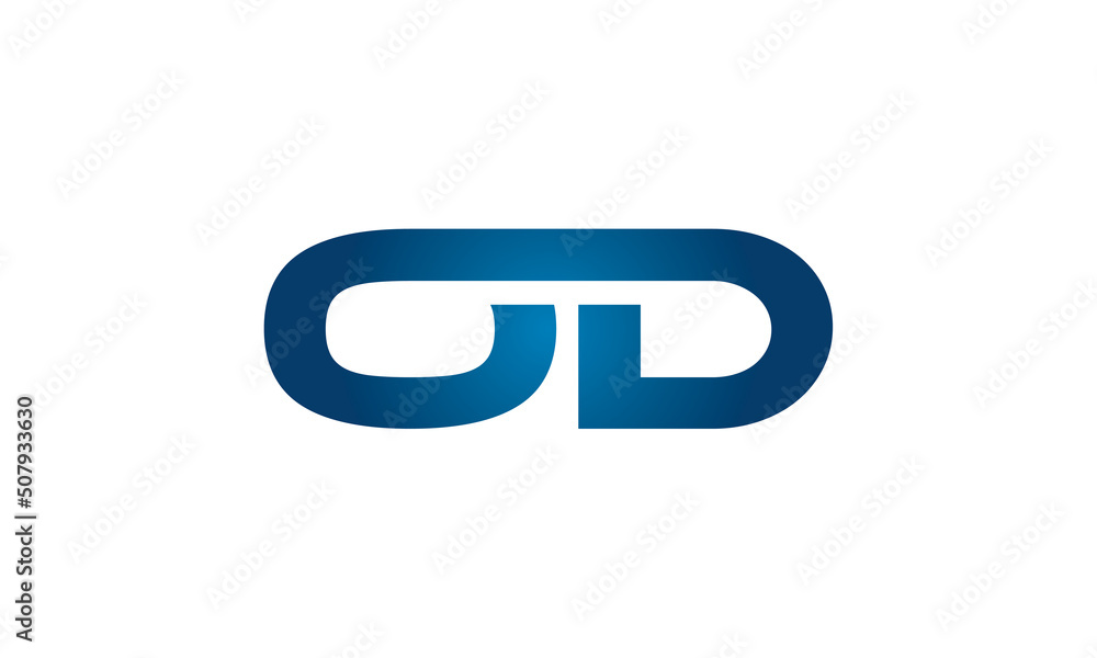 OD linked letters logo icon OD linked letters logo icon